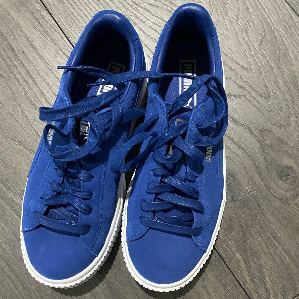 Puma platform sneakers royal blue sz 8